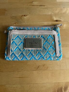 Nicole by Nicole Miller Turquoise Geometric Wallet